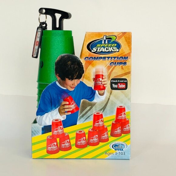 Speed Stacks Competition Cups Authentic Stacking Set -Metallic Green Brand New - Picture 3 of 12